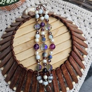 Custom made crystal & pearl bracelet